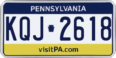 PA license plate KQJ2618