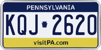 PA license plate KQJ2620