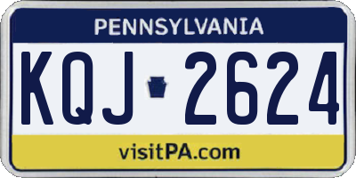 PA license plate KQJ2624