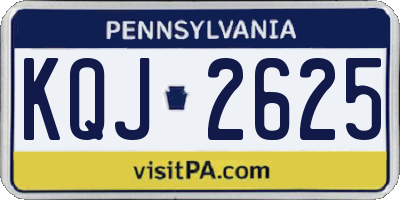 PA license plate KQJ2625