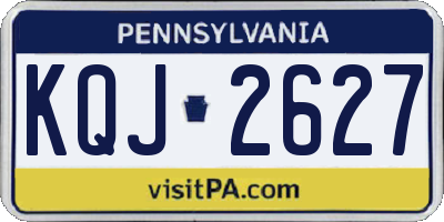 PA license plate KQJ2627
