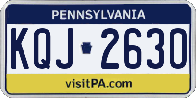 PA license plate KQJ2630