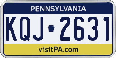 PA license plate KQJ2631