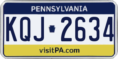 PA license plate KQJ2634