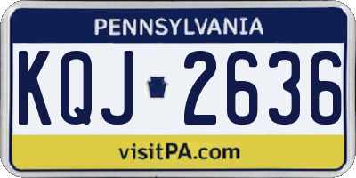 PA license plate KQJ2636