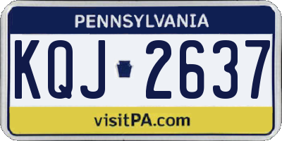 PA license plate KQJ2637