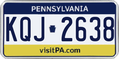 PA license plate KQJ2638