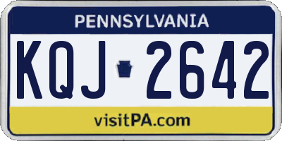 PA license plate KQJ2642