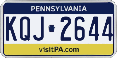 PA license plate KQJ2644