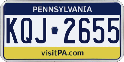 PA license plate KQJ2655