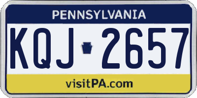 PA license plate KQJ2657