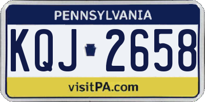 PA license plate KQJ2658