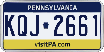 PA license plate KQJ2661