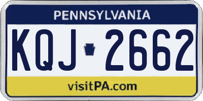 PA license plate KQJ2662