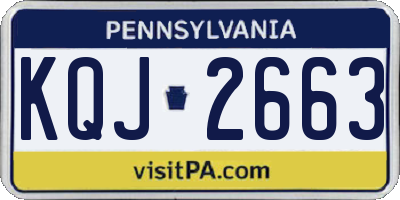 PA license plate KQJ2663