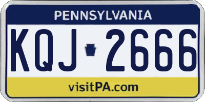 PA license plate KQJ2666