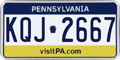PA license plate KQJ2667
