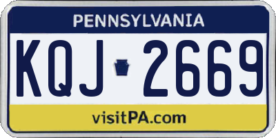 PA license plate KQJ2669