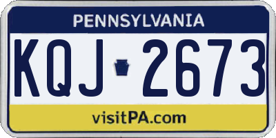 PA license plate KQJ2673