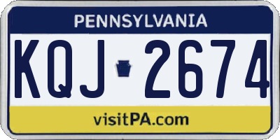 PA license plate KQJ2674