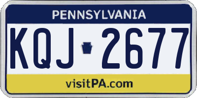 PA license plate KQJ2677