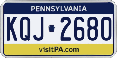 PA license plate KQJ2680