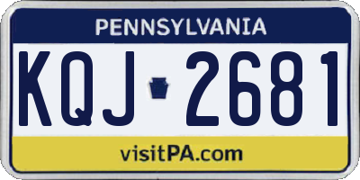 PA license plate KQJ2681