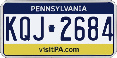 PA license plate KQJ2684