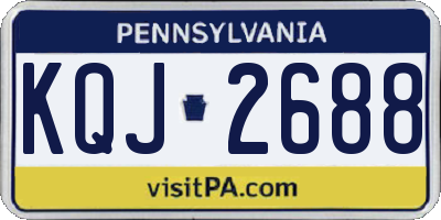 PA license plate KQJ2688