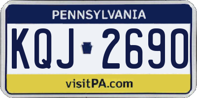 PA license plate KQJ2690