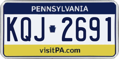 PA license plate KQJ2691
