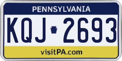 PA license plate KQJ2693