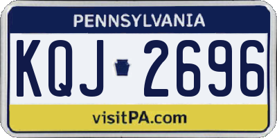 PA license plate KQJ2696