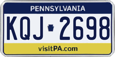 PA license plate KQJ2698