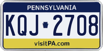PA license plate KQJ2708