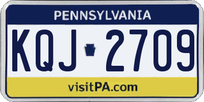 PA license plate KQJ2709
