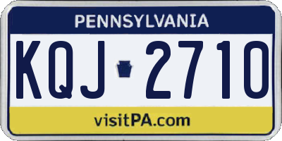 PA license plate KQJ2710