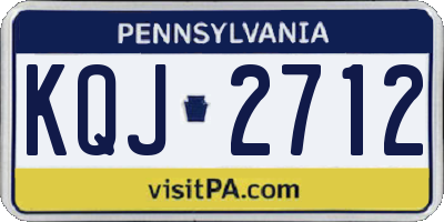 PA license plate KQJ2712