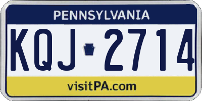 PA license plate KQJ2714