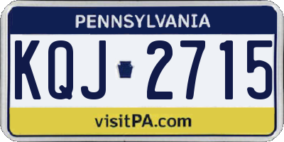 PA license plate KQJ2715