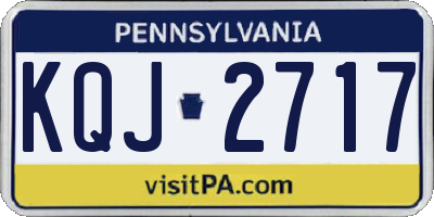 PA license plate KQJ2717