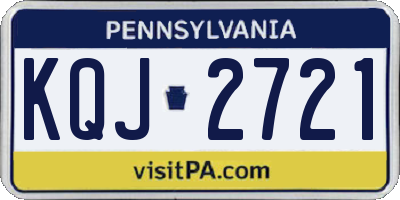 PA license plate KQJ2721