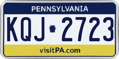 PA license plate KQJ2723