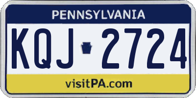 PA license plate KQJ2724