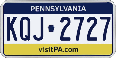 PA license plate KQJ2727