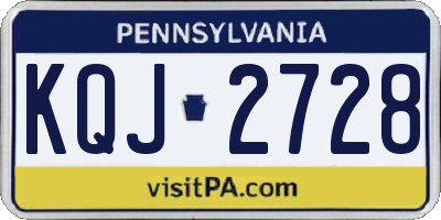 PA license plate KQJ2728