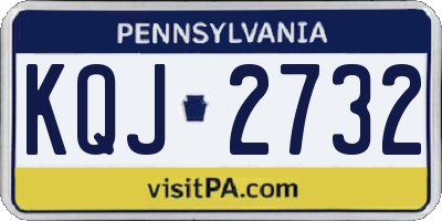 PA license plate KQJ2732
