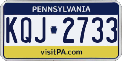 PA license plate KQJ2733