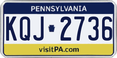 PA license plate KQJ2736