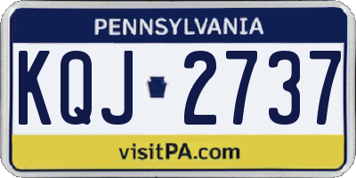 PA license plate KQJ2737